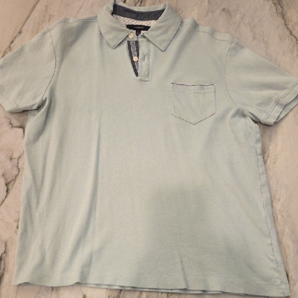 Tahari Light Blue Polo Shirt